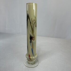 Vintage Dalian‎ Glass Co. Snowflakes Glass Vase